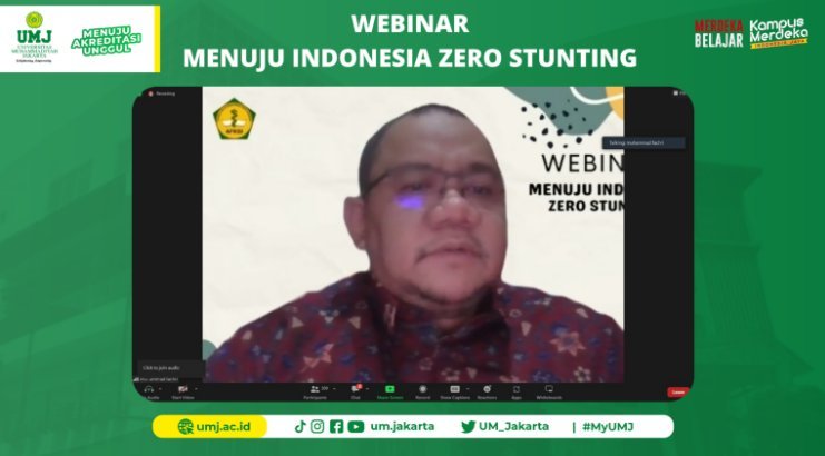 Kolaborasi UMJ dan AFKSI Gelar Webinar 'Menuju Indonesia Zero Stunting'