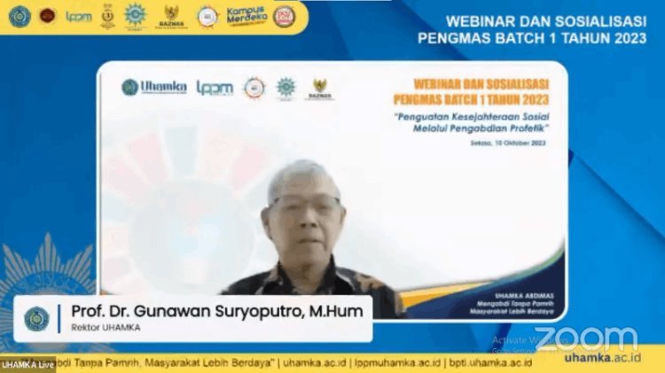 LPPM Uhamka Gelar Webinar dan Sosialisasi Pengabdian kepada Masyarakat Batch I 2023/2024