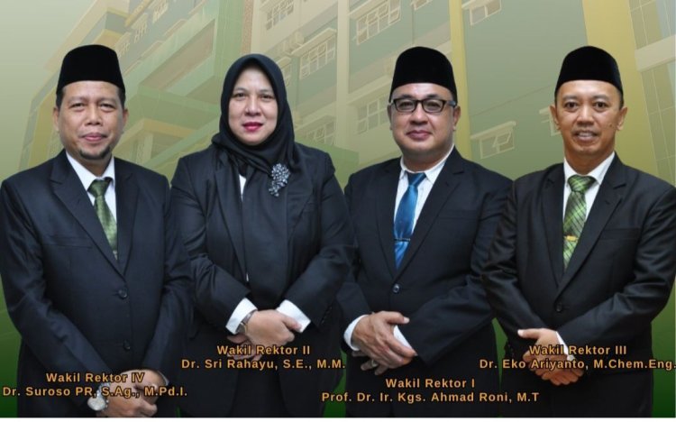 Rektor UM Palembang Lantik Empat Wakil Rektor Periode 2024-2026
