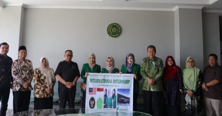 Rektor UM Palembang Lepas Tiga Mahasiswa Magang Internasional di KJRI Johor Bahru Malaysia
